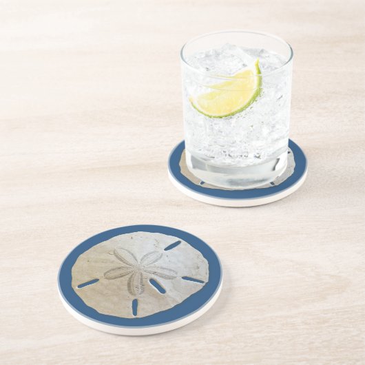 Eigen zandstrand van de dollar Aangepaste kleurenk Zandsteen Onderzetter (Zijkant)