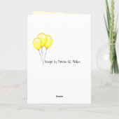 Eigen zondag Guinee Gele ballonnen Kaart (Achterkant)