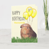 Eigen zondag Guinee Gele ballonnen Kaart (Voorkant)