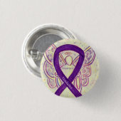 Eigen zondebok voor hoofdpijn Ribbon Angel Ronde Button 3,2 Cm (Voorkant /achterkant)