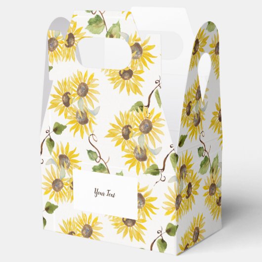 Eigen zonnebloempitten bedankdoosjes (Geopend)