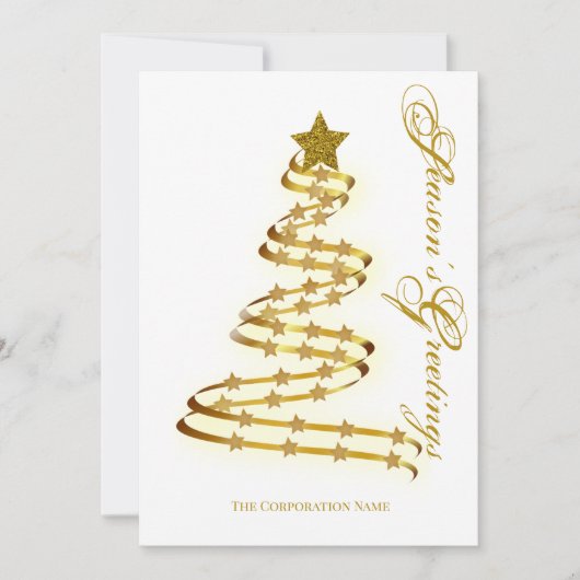 Eigen zonnescherm Gold Abstracte boom Feestdagenkaart (Voorkant)