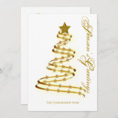 Eigen zonnescherm Gold Abstracte boom Feestdagenkaart (Voorkant / Achterkant)