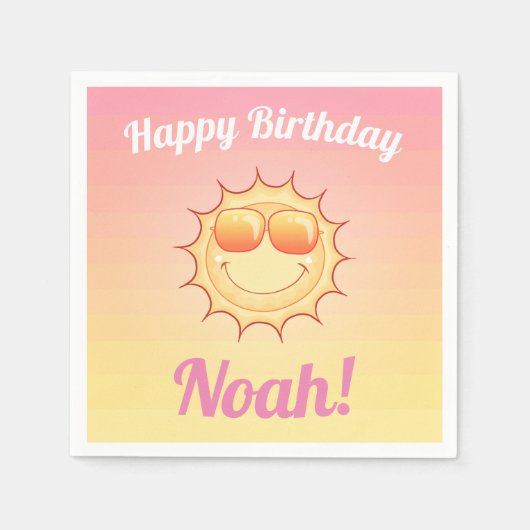 Eigen zonneschijn voor de vogelgriep servet (Voorkant)