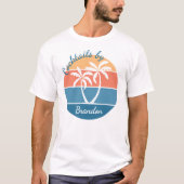 Eigen zonsondergang op tropische eilanden t-shirt (Voorkant)