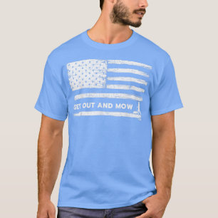 Eigen zorg, gras, maaier, weg en maaien Amerikaans T-shirt