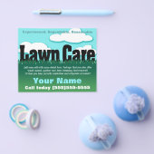 Eigen zorg. Landschappelijk ontwerp. Mowing. Marke Flyer (Enkel)