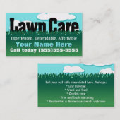 Eigen zorg. Landschappelijk ontwerp. Mowing. Promo Visitekaartje (Voorkant / Achterkant)