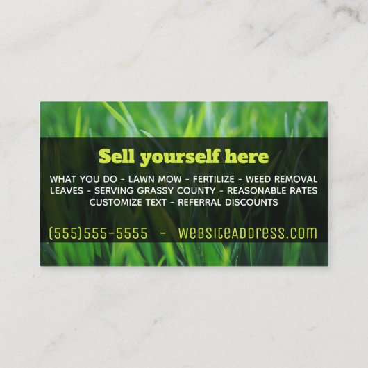 Eigen zorg.  landschapspromotie aanbevelingskaartje (Achterkant)