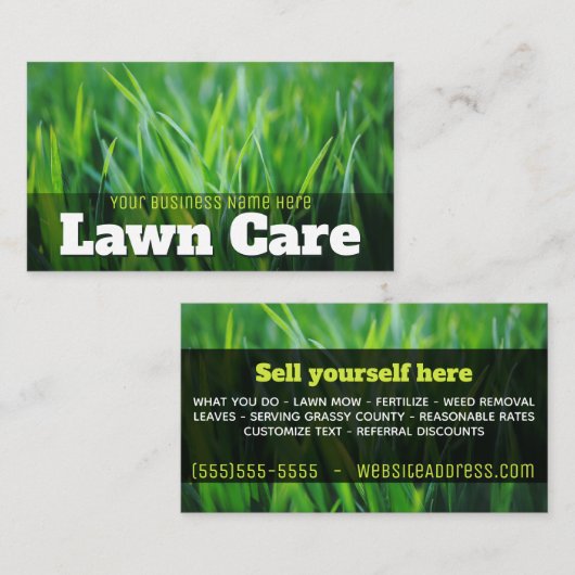 Eigen zorg.  landschapspromotie aanbevelingskaartje (Voorkant / Achterkant)