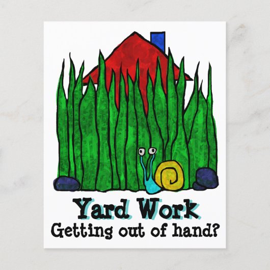 Eigen zorg. Mow Grass. Landschaper. Promotie Flyer (Voorkant)