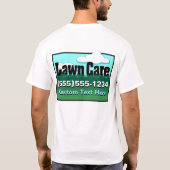 Eigen zorg. Mowing. Marktactiviteiten. ACHTERKANT T-shirt (Achterkant)