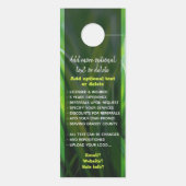 Eigen zorg.  promotie deurhanger (Achterkant)