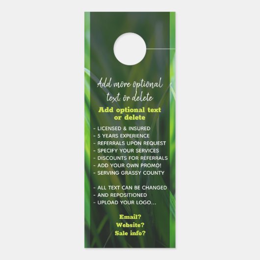 Eigen zorg.  promotie deurhanger (Achterkant)