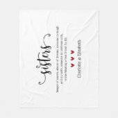 Eigen zuster - definitie Beste vriend op maat Fleece Deken (Voorkant)