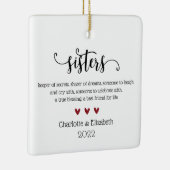 Eigen zuster - definitie kerstmis keramisch ornament (Rechts)