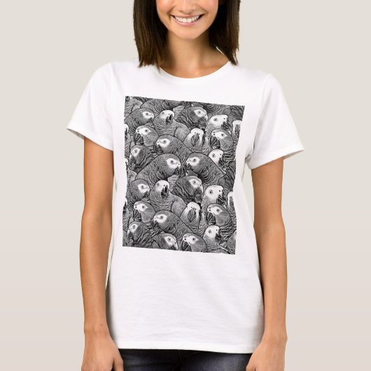 Eigenaar Afrikaanse grijze papegaai T-shirt (Voorkant)