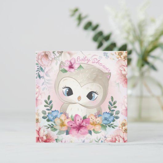 Eigenaar Baby shower Uitnodiging (Staand voorkant)