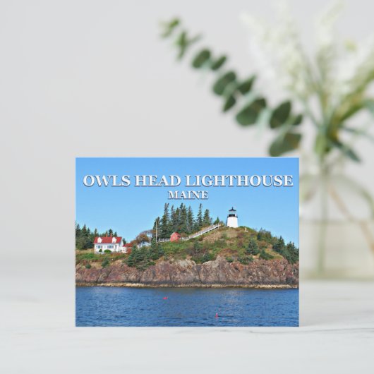 Eigenaar Head Light, Maine Briefkaart (Staand voorkant)
