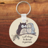 Eigenaar in Love Twit Twoo Sleutelhanger (Voorkant)