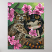 Eigenaar in Springtime ART PRINT Owl Fairy Spring (Voorkant)