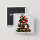 Eigenaar kerstboom vierkante button 5,1 cm (Voorkant /achterkant)