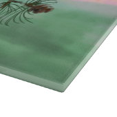 Eigenaar koppel houdt van schattige zonsondergang snijplank (Hoek)