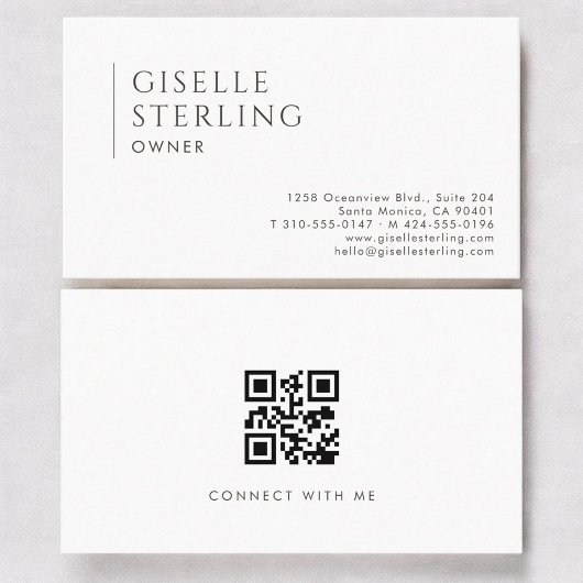 Eigenaar Modern Professionele QR-code Visitekaartje