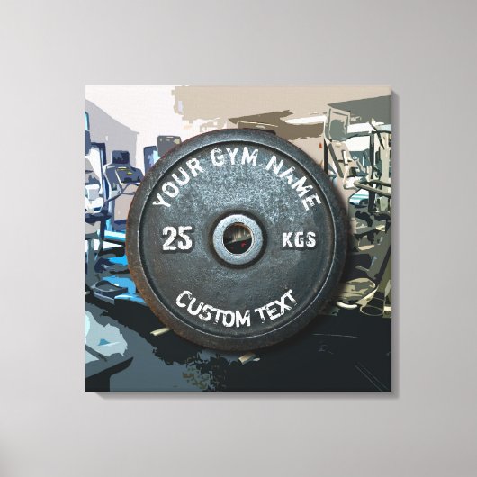 eigenaar of gebruiker van gym met fitness Funny Canvas Afdruk (Voorkant)