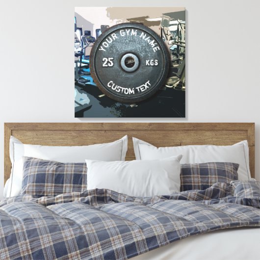  eigenaar of gebruiker van gym met fitness Funny Canvas Afdruk (Insitu (Slaapkamer))