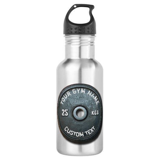 eigenaar of gebruiker van gym met fitness Funny Waterfles (Voorkant)