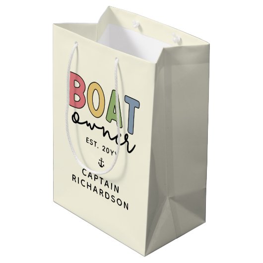Eigenaar van aangepaste boot nieuwe eigenaar van b medium cadeauzakje (Achterkant Gekanteld)