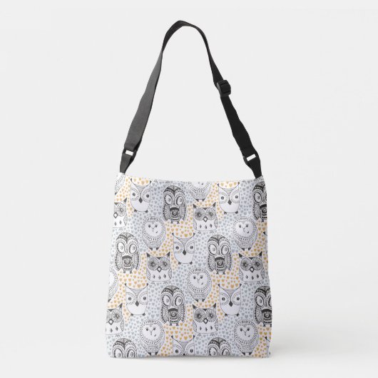 Eigenaar van aangepaste monogram patroonmonogram crossbody tas (Achterkant)