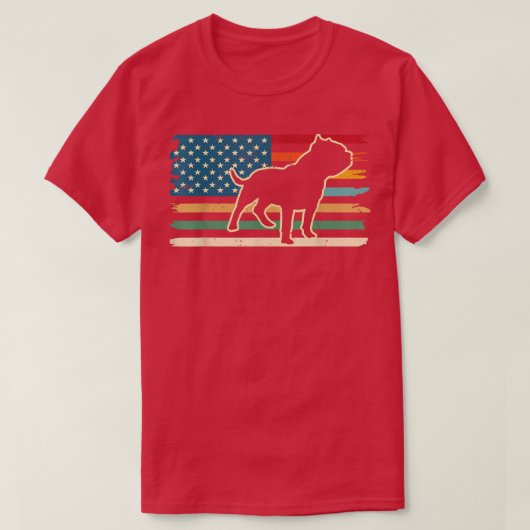 Eigenaar van Amerikaanse  Retro (Bullehond of peke T-shirt (Design voorkant)
