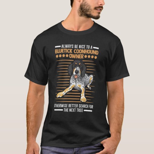 Eigenaar van Bluetick Coonhound T-shirt (Voorkant)