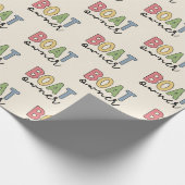 Eigenaar van boot nieuwe eigenaar cadeaupapier (Hoek)