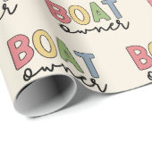 Eigenaar van boot nieuwe eigenaar cadeaupapier (Rol Hoek)