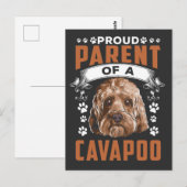 Eigenaar van Cavapoo Dog Parent Cute Puppy Briefkaart (Voorkant / Achterkant)