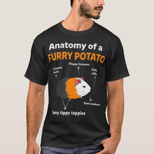 Eigenaar van Cute Funny Furry Potato Pet Guinea Pi T-shirt (Voorkant)