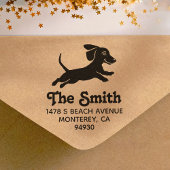Eigenaar van Dachshund Weiner Dog Retour Rubberstempel