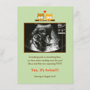 Eigenaar van de aankondiging van de zwangerschap o