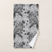 Eigenaar van de eikenboom, zwart-wit bad handdoek (Handdoek)
