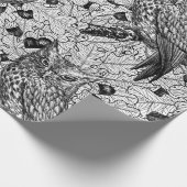 Eigenaar van de eikenboom, zwart-wit cadeaupapier (Hoek)