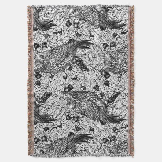 Eigenaar van de eikenboom, zwart-wit deken (Voorkant Verticaal)