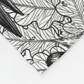 Eigenaar van de eikenboom, zwart-wit fleece deken (Hoek)