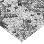 Eigenaar van de eikenboom, zwart-wit korte tafelloper (Hoek)