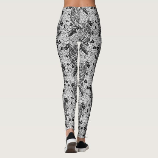 Eigenaar van de eikenboom, zwart-wit leggings (Achterkant)
