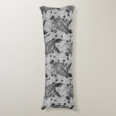 Eigenaar van de eikenboom, zwart-wit lichaamskussen (Voorkant Verticaal)