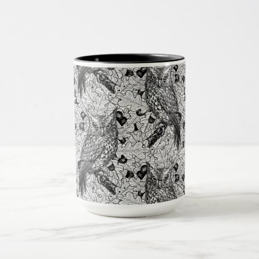 Eigenaar van de eikenboom, zwart-wit mok (Midden)