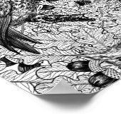 Eigenaar van de eikenboom, zwart-wit poster (Hoek)